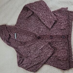 Maurices Maroon Purple Heathered Hoodie Sweater XXL